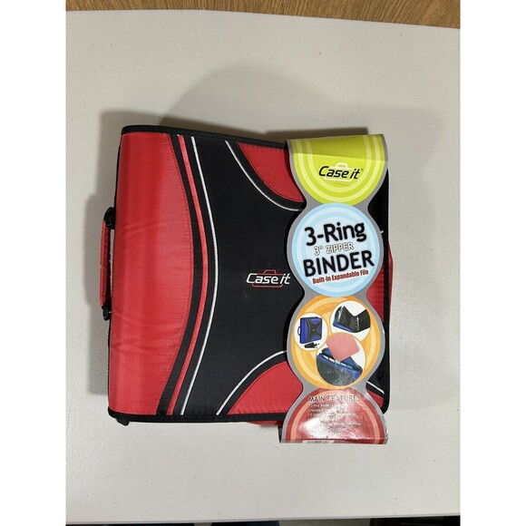 Case-it Zipper 3-Ring Binder 3” NWT Back To School Supplies Organizer - Picture 1 of 6